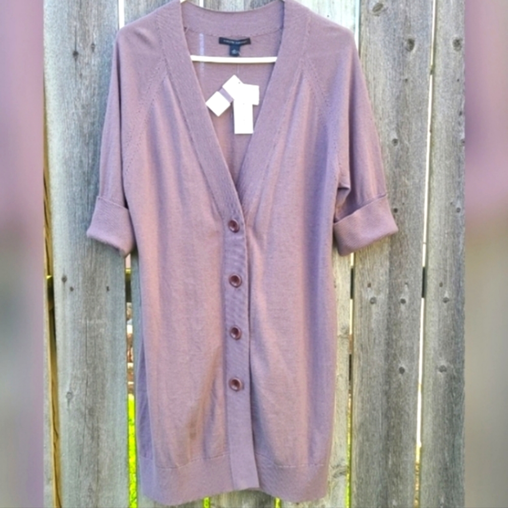 Sweater Cardigan Duster in Gray Lavender Color by Banana Republic